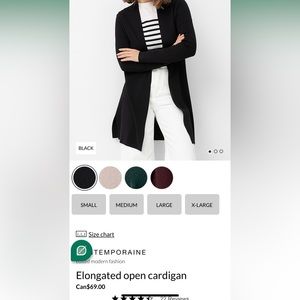 SOLD - Contemporaine Women’s Cardigan. Small. Black.